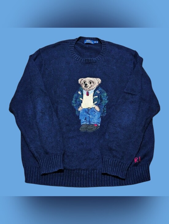 Ralph Lauren Other - Ralph Lauren Navy Bear Crewneck Sweater